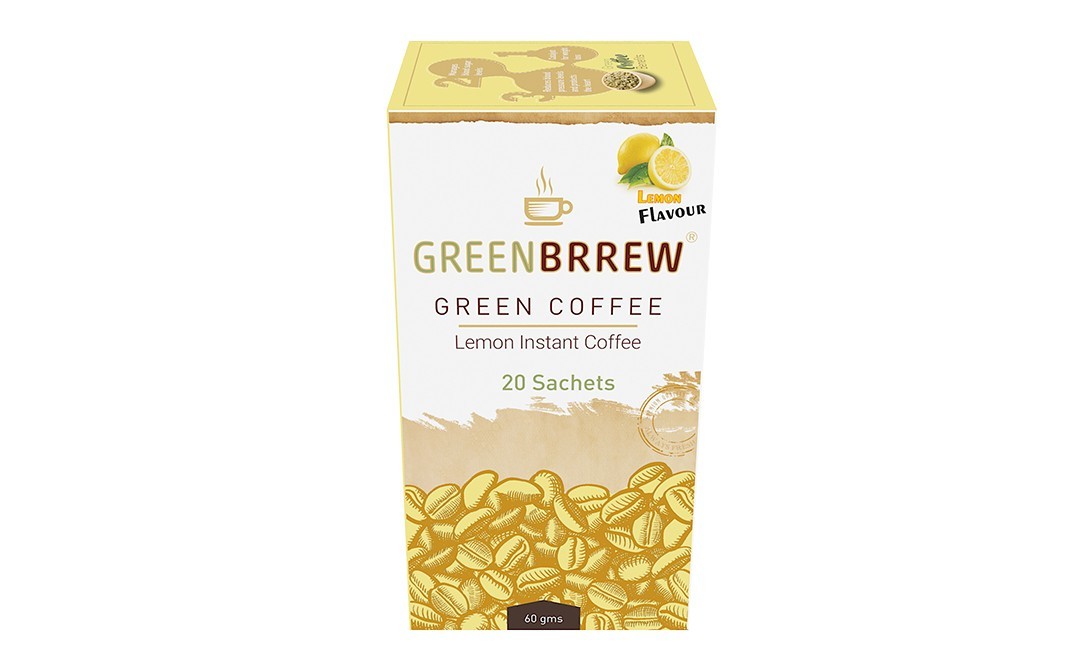 GreenBrrew Green Coffee Lemon Instant Coffee   Box  60 grams